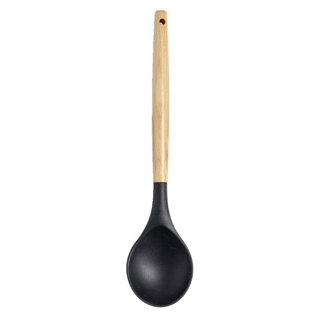 Cuill&egrave;re &agrave; servir en silicone avec manche en bois L.31cm