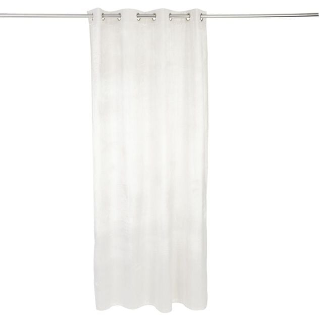 Rideau polyester 140x240cm effet velours gris