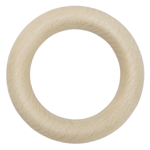 Anneau de rideau en bois naturel &Oslash;56mm x10