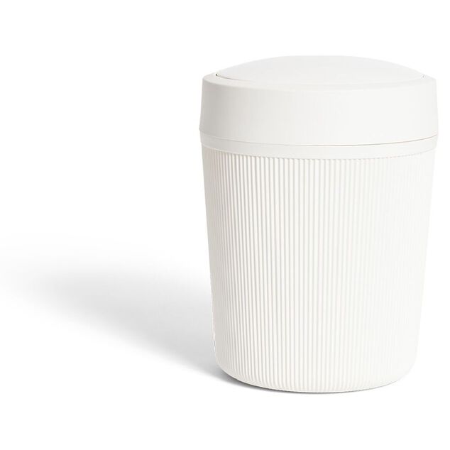 Poubelle de salle de bain grise ou beige Ø18,5xH25cm