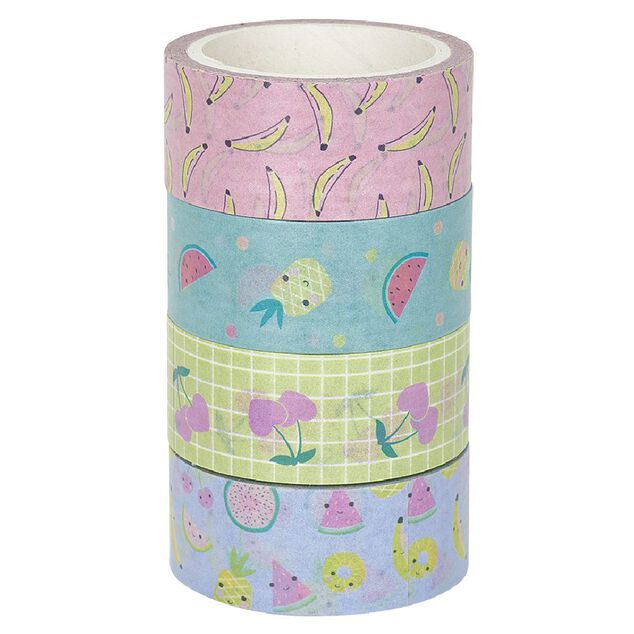 Washi tape fruit ruban adh&eacute;sif x4