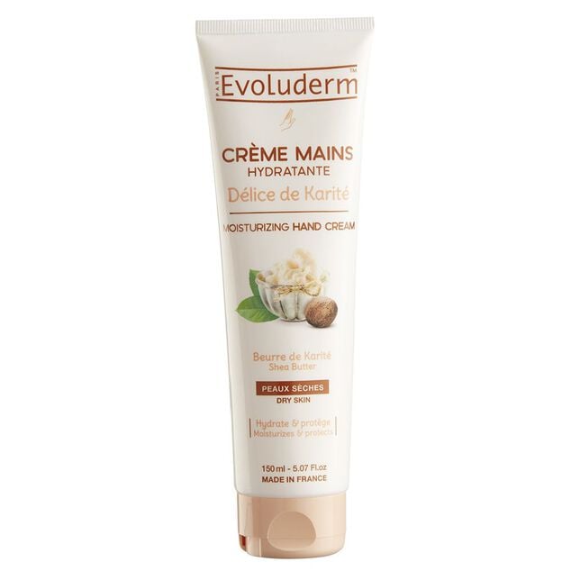 Cr&egrave;me pour les mains Evoluderm karit&eacute; 150 ml