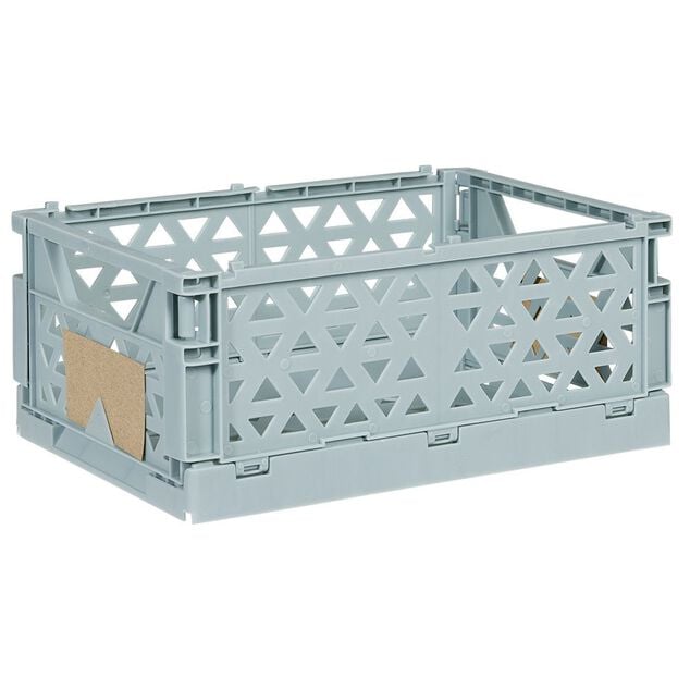 Caisse pliable polypropyl&egrave;ne 24x17x10cm bleu