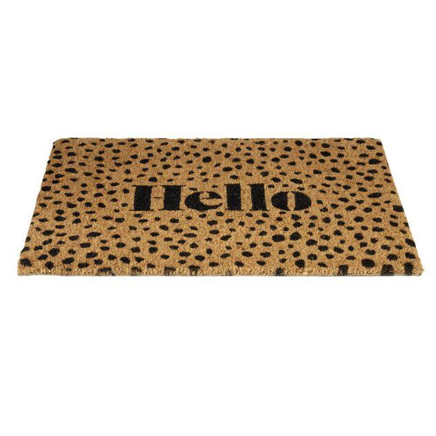 Paillasson coco rectangulaire Hello 40x60cm