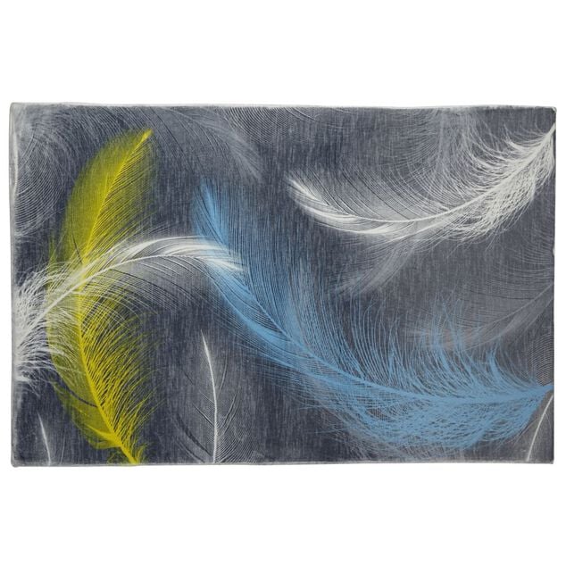 Tapis fourrure synth&eacute;tique imprim&eacute; 90x60 cm