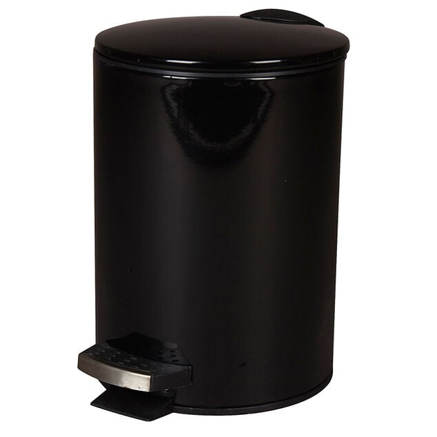 Poubelle salle de bain 3 L noire