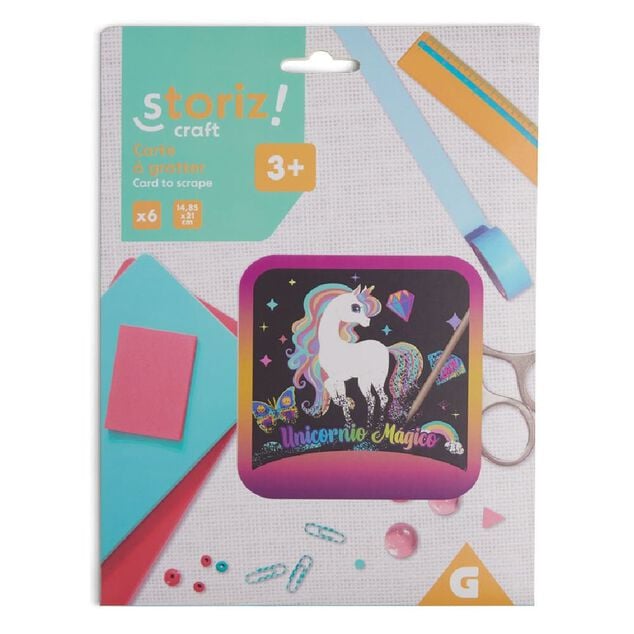 Livre scratch art enfant - 6 cartes &agrave; gratter