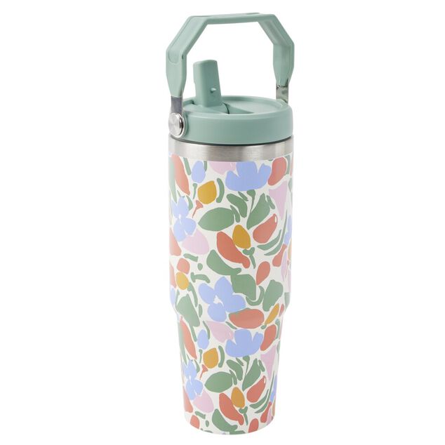 Bouteille isotherme avec poign&eacute;e 900ml &Oslash;9xH24cm (2 mod&egrave;les)