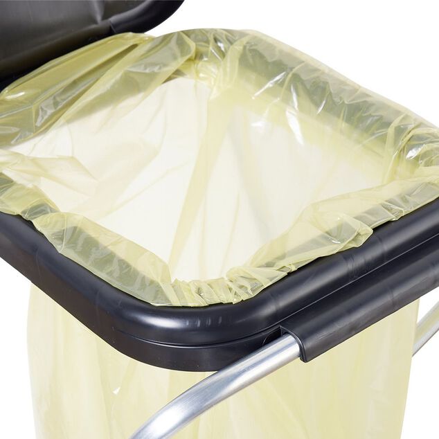 Poubelle nomade m&eacute;tal repliable 50L &agrave; 130L