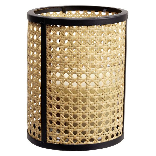 Photophore cannage rotin naturel