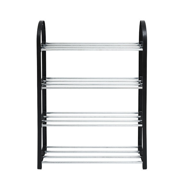 Range chaussures 4 étagères noir 48x19xH64cm