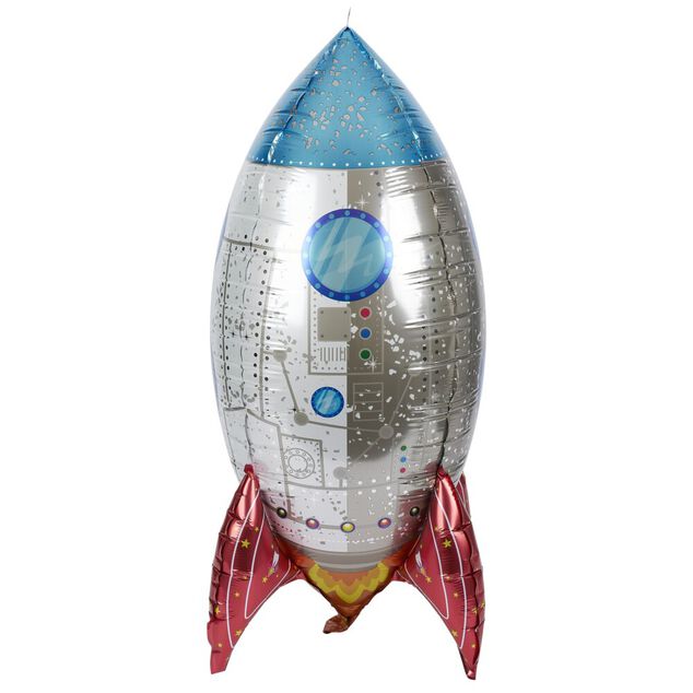 Ballon alu fusée H81cm