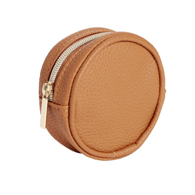 Porte-monnaie rond simili uni &Oslash;9cm (6 mod&egrave;les)