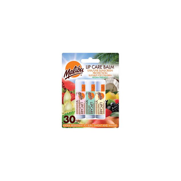 Baume &agrave; l&egrave;vres x3 melon menthe vanille SPF30