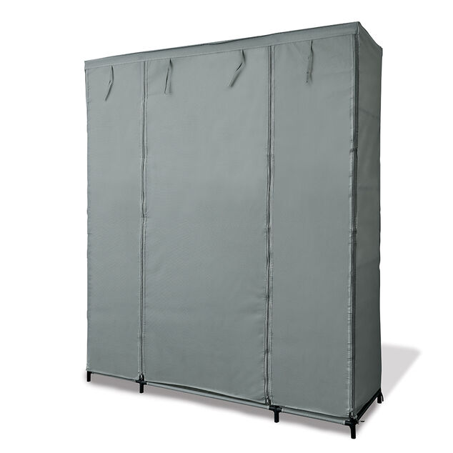 Armoire dressing tissu gris