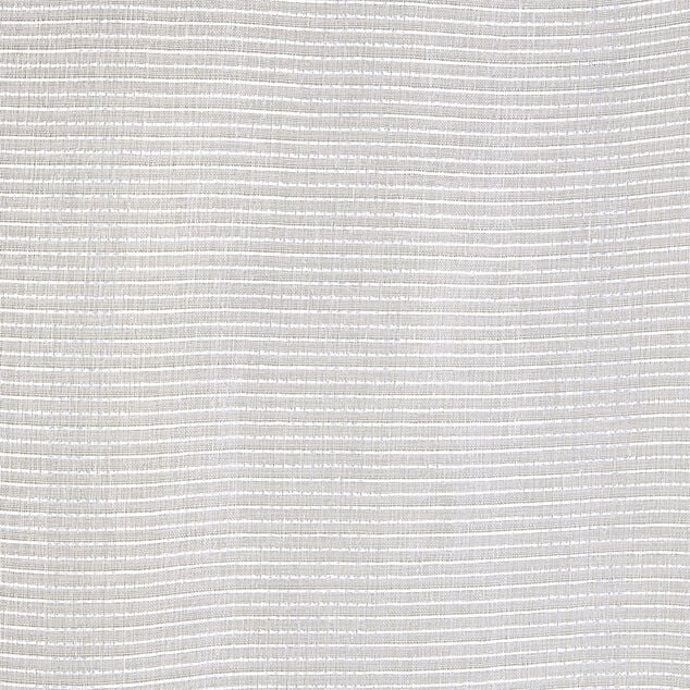 Voilage à oeillets rayures horizontales finition broderie blanc