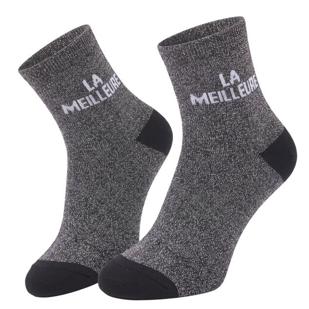 Chaussettes femme paillett&eacute;es message girly taille unique (plusieurs mod&egrave;les)