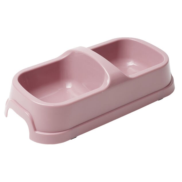 Gamelle pour chien ou chat en plastique 14,5x29xH8cm (2 mod&egrave;les)