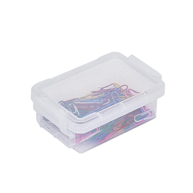 Mini boîte en plastique transparent fermeture clips 0,20L x2
