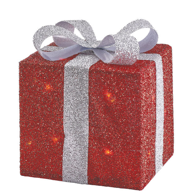 Cadeau lumineux rouge solaire 40 LED int&eacute;rieur ext&eacute;rieur x3