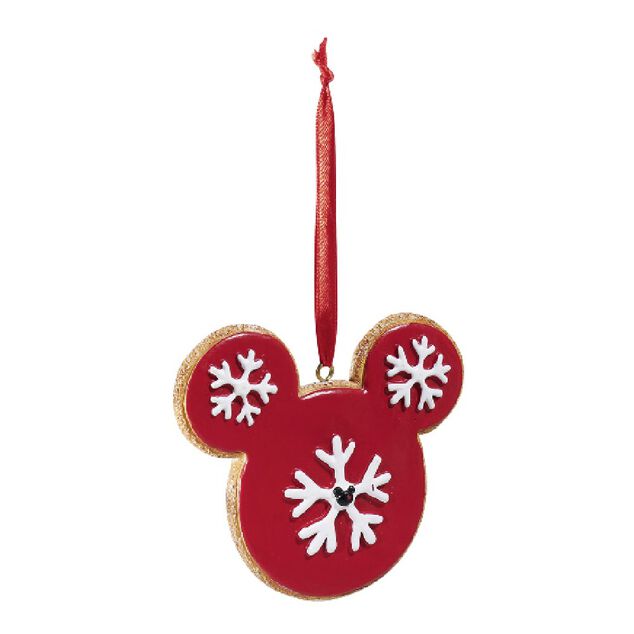 Boule de No&euml;l Disney design Mickey rouge et blanc