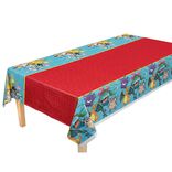 Nappe plastique Pok&eacute;mon rectangulaire rouge et bleue 120x180cm