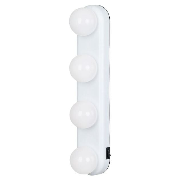 Lampe de miroir 4 spots blanc
