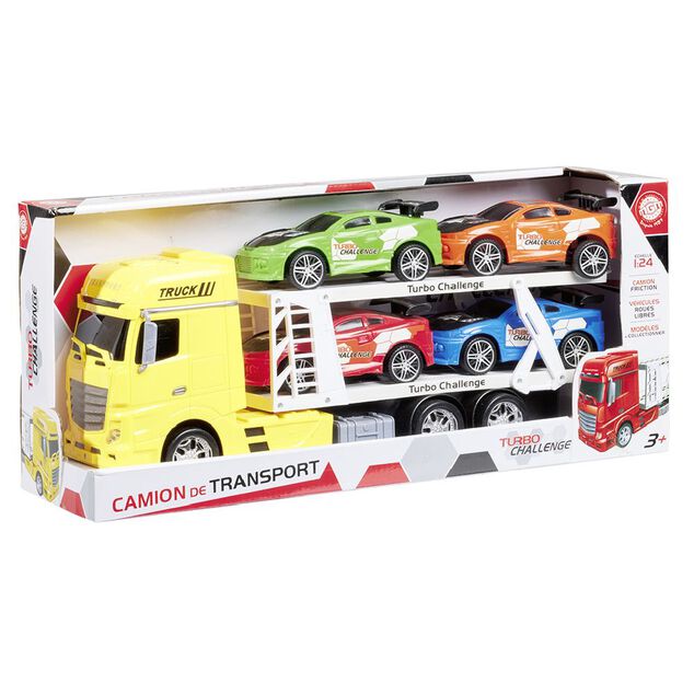 Camion de transport avec voitures