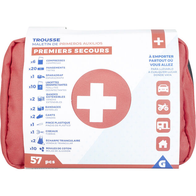 Trousse de premiers secours 57 pi&egrave;ces