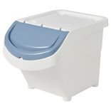 Bo&icirc;te de rangement blanche avec couvercle 20 L