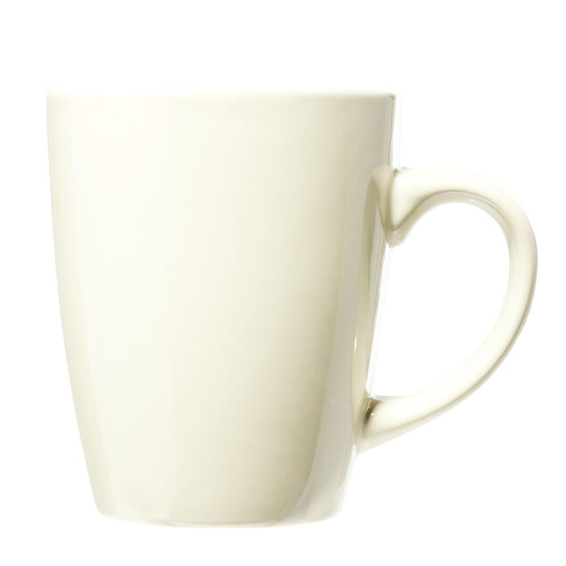 Mug en fa&iuml;ence Madrid beige 360ml &Oslash;8,6cm
