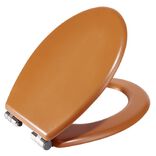 Abattant WC terracotta frein de chute r&eacute;glable d&eacute;clipsable 46x36cm