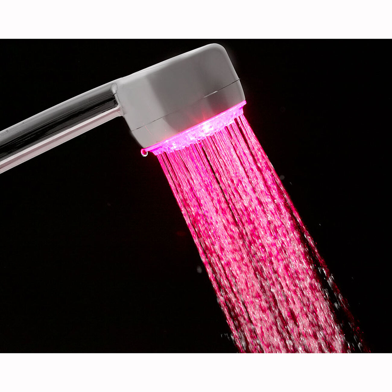 Pommeau De Douche LED Oumefar - Haute Pression, 3 Modes, Contrôle Température Couleur - Accessoire Salle De Bain Chromé