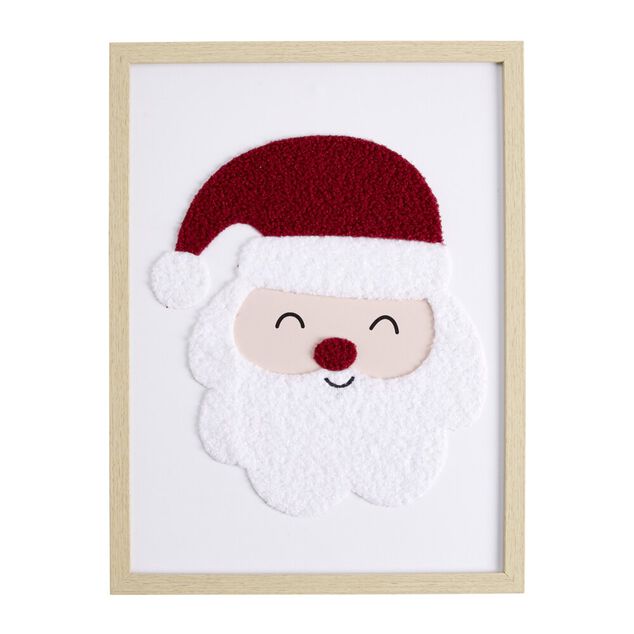 Décoration de Noël cadre décor bouclette 30x40cm (2 modèles)