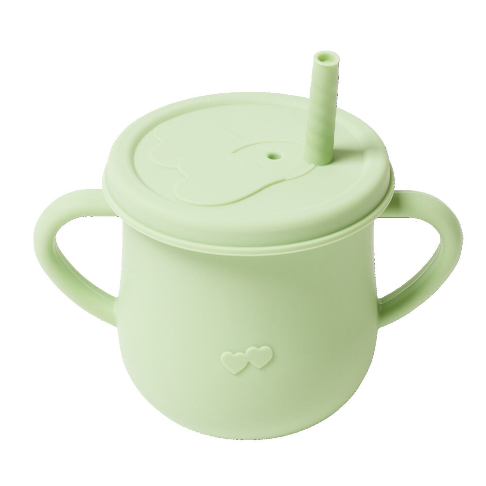 Gobelet D'apprentissage Silicone Bébé 6 Mois+ - Avec Paille, Anti-fuite, 200 Ml, Sans BPA, Lave-vaisselle - 7