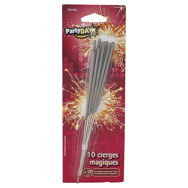 Cierge magique scintillant x10
