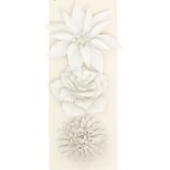 Fleur blanche à paillettes à suspendre Noël x3