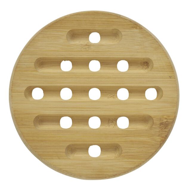 Dessous de plat en bambou ajour&eacute; &Oslash;20cm