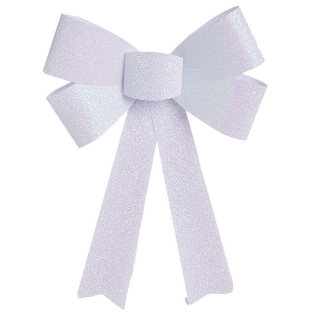 Noeud &agrave; suspendre blanc iridescent