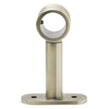 Support extensible m&eacute;tal gris pour tringle &agrave; rideau &Oslash;2xL7/11cm