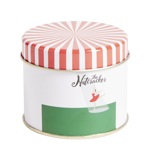 Bo&icirc;te alimentaire the Nutcracker acier rouge blanc et vert &Oslash;7,3xH6cm