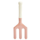 R&acirc;teau enfant pour jardin en m&eacute;tal rose et manche bois L20cm