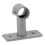 Support court m&eacute;tal gris pour tringle &agrave; rideau &Oslash;1,6xL7cm