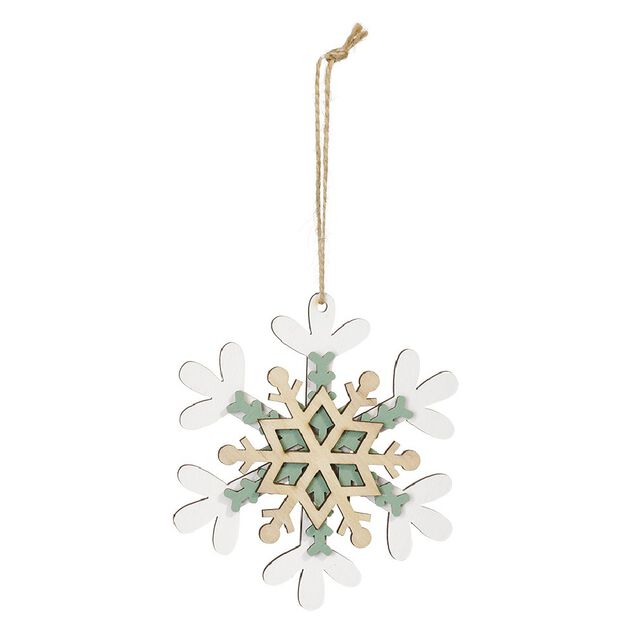 Suspension de No&euml;l flocon esprit scandinave