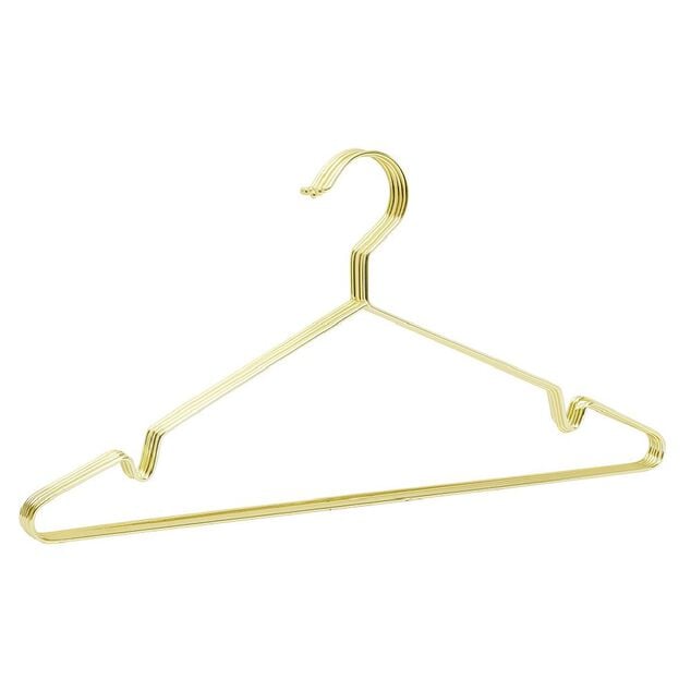 Cintre m&eacute;tal jaune dor&eacute; x5