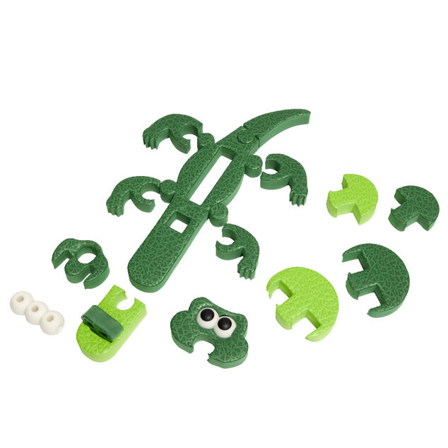 Puzzle 3D forme animaux H20cm - 2 mod&egrave;les girafe ou crocodile