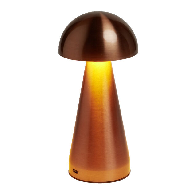 Lampe de table Roundi USB tactile orange &Oslash;9,5xH22,5cm