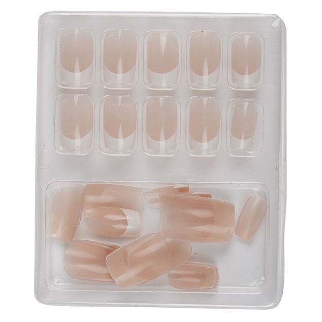 Kit de faux ongles style French manucure