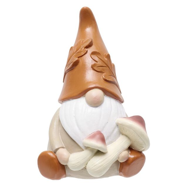 Gnome &agrave; poser th&egrave;me automne en r&eacute;sine 9,5x8,5xH75cm (3 mod&egrave;les)