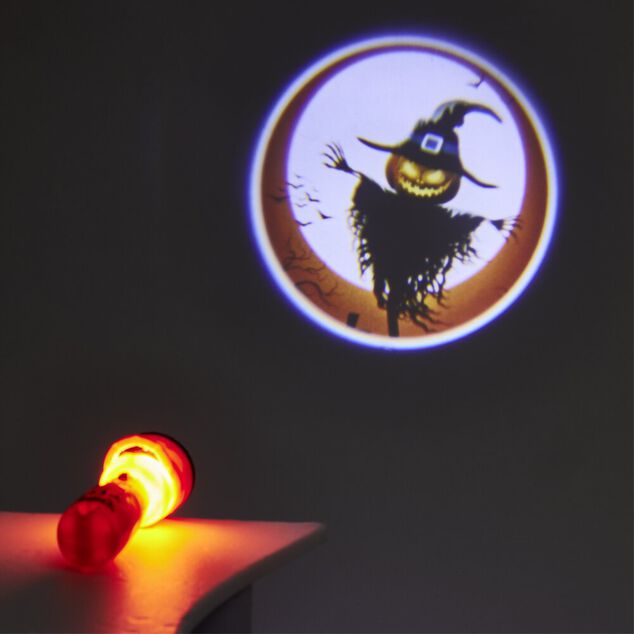 Lampe torche Halloween mini projecteur 3 disques 24 sc&egrave;nes